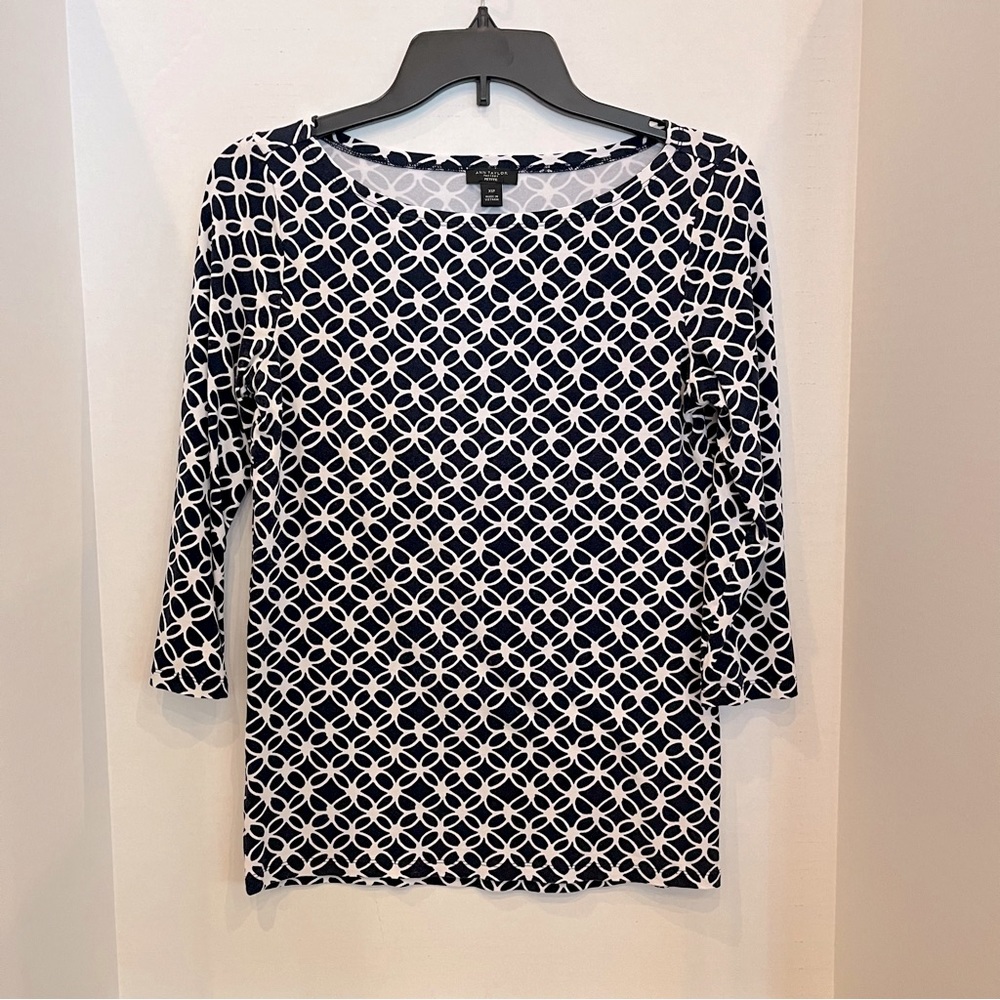 Ann Taylor Factory ladies 3/4 sleeve tunic top XSP